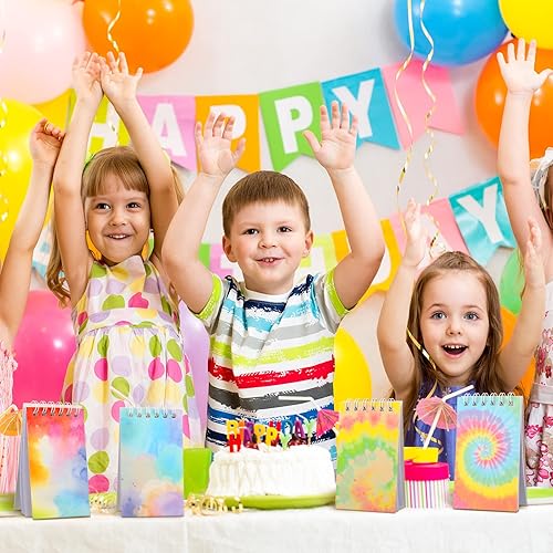 Miniatura 7 de 24 mini blocs de notas en espiral de teñido anudado, cuaderno pequeño de teñido anudado, cuaderno de bolsillo de bobina divertido, recuerdos de