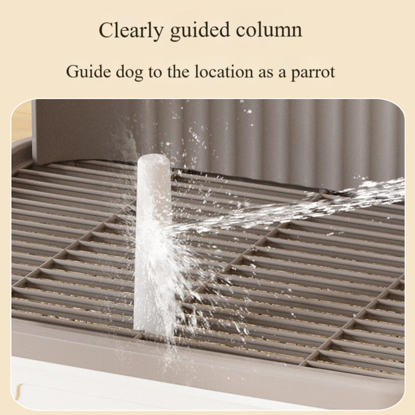Bac de toilette pour chien avec protection anti-éclaboussures, plateau d'apprentissage pour chiots petite et moyenne taille (gris)