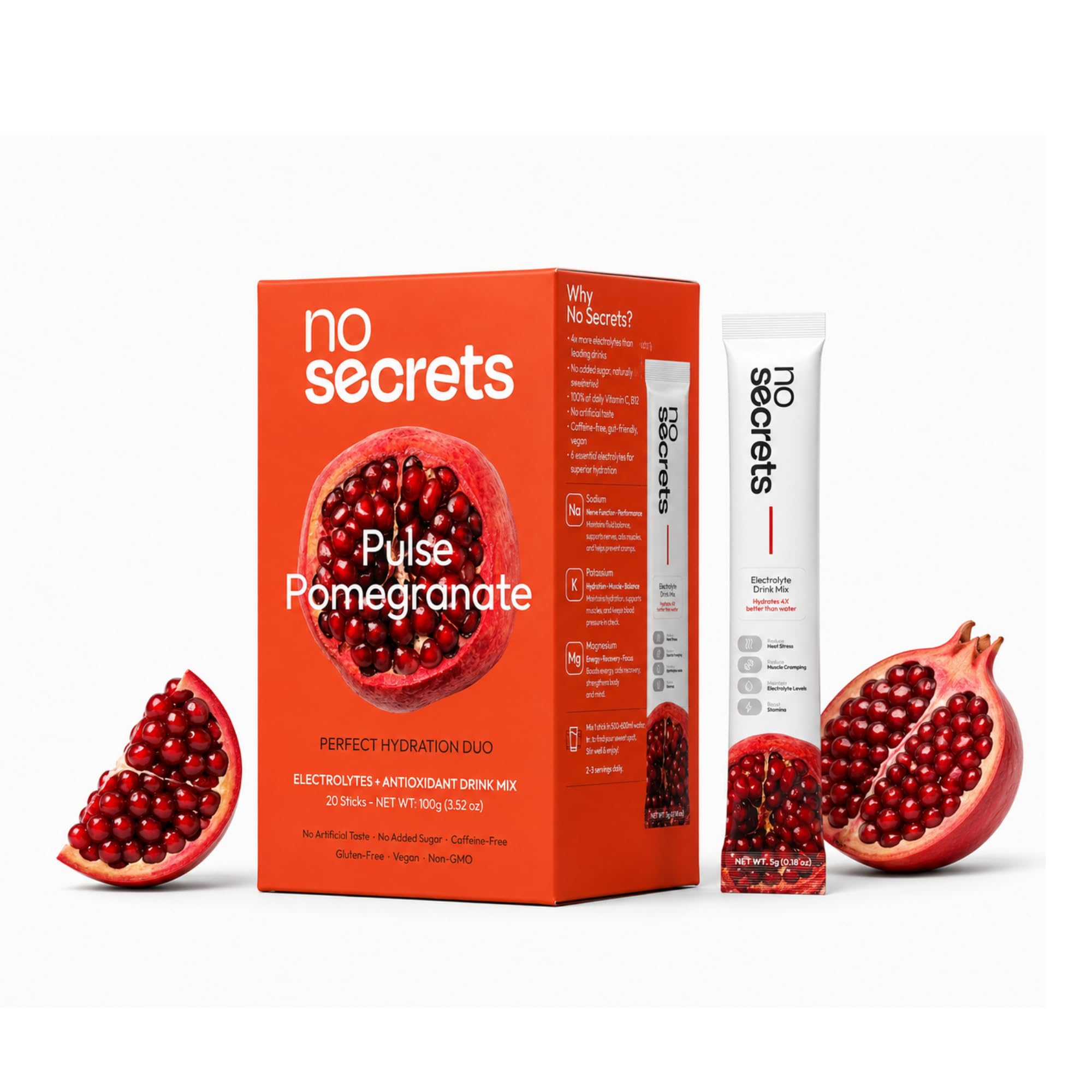No SECRETS Perfect Hydration Duo – Orange - Pack Of 1 (20 Sticks) | Electrolytes & antioxidants | Instant Hydration & Energy | Fitness, Recovery | Low-calorie | Vegetarian — Amazon image 11