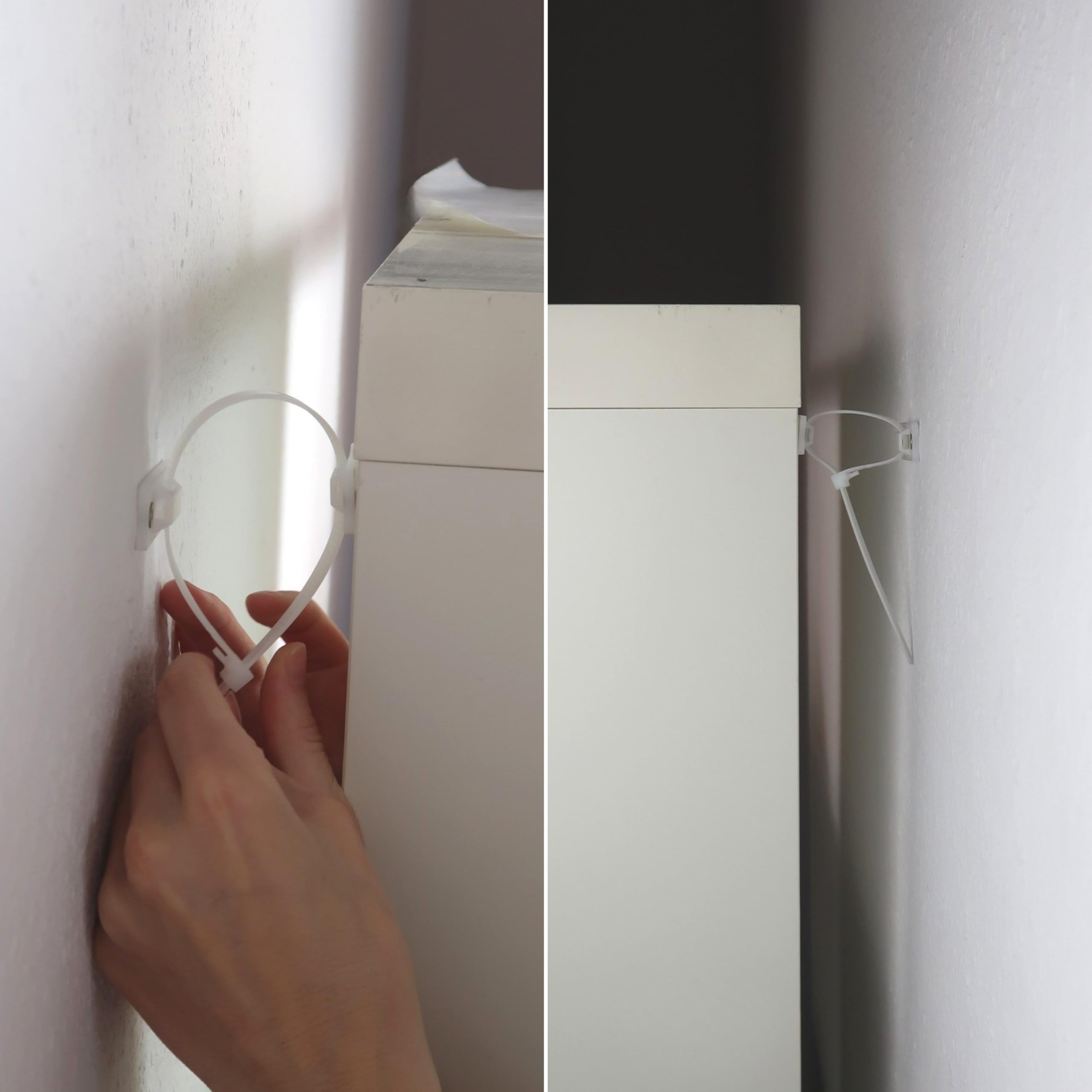 Protection anti-basculement pour étagères, commodes et armoires, 12 paquets, à visser, facile à activer/désactiver, en métal, pour petits enfants, animaux domestiques, kit avec matériel de fixation