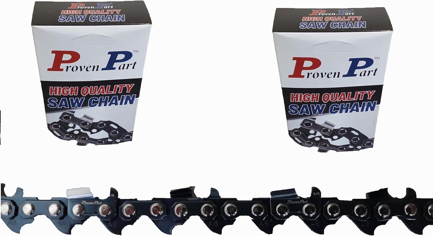 Proven Part 2 Pack Full Chisel Chainsaw Chain 12 Inch 44 Drive Links Fits Stihl MS181 3610-005-0044 BAR 3/8LP .043G 44DL