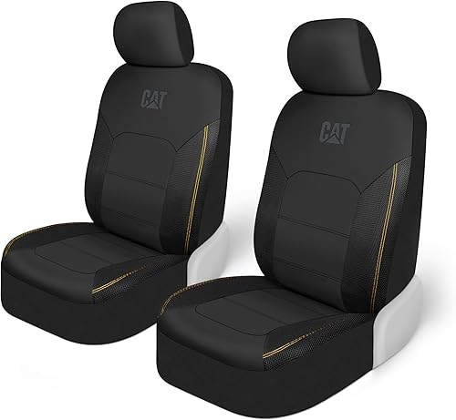 Miniatura 9 de Cat FlexHybrid - Fundas de asiento de automóvil, piel sintética de alta calidad gris + fundas de asiento de malla para autos, camiones, SUV, fundas