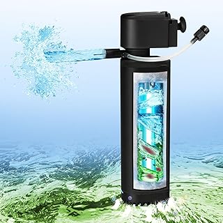 Aquarium Filter U-V for 55-200 Gallon Tank, 500GPH Fish Tank Filter for Cold Plunge Fish Tank Green Clean Machine,Submersible Powerful Pump Filter for Turtle Tank Saltwater Freshwater Crystal Clear
