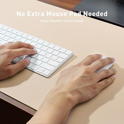 Miniatura 19 de Aothia Protector de escritorio de cuero, alfombrilla para mouse, alfombrilla de escritorio de oficina, antideslizante, de piel sintética, Agua,Azul