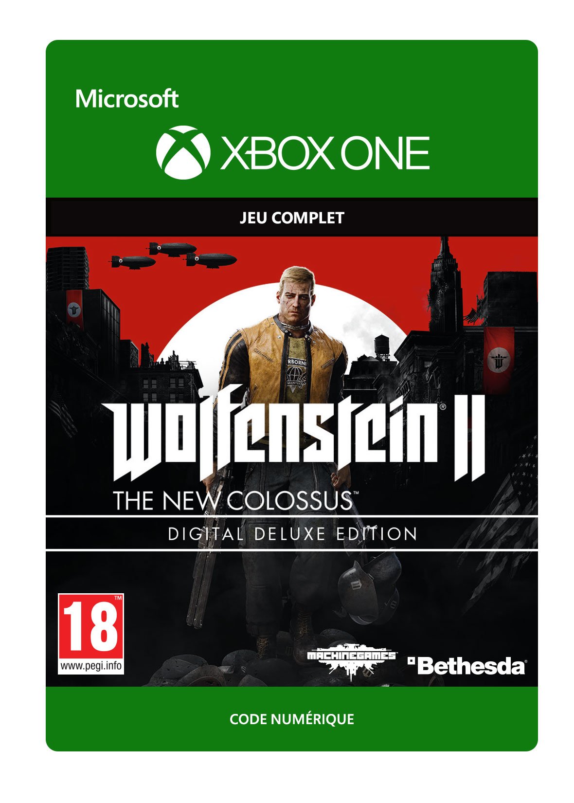Wolfenstein II Xbox One Code jeu à télécharger version Digital Deluxe - 2