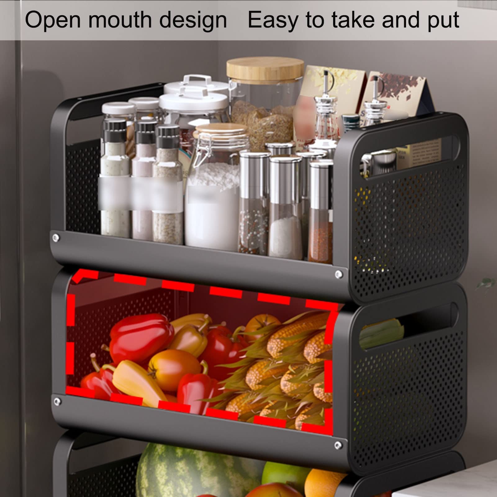 XPLKQXE Chariot Roulant Multicouche，Chariot Utilitaire Roulant en Métal, Organisateur De Stockage Mobile, Panier Rangement Fruits Légumes Cuisine (Couleur : White, Taille : 40X28x97.5cm)