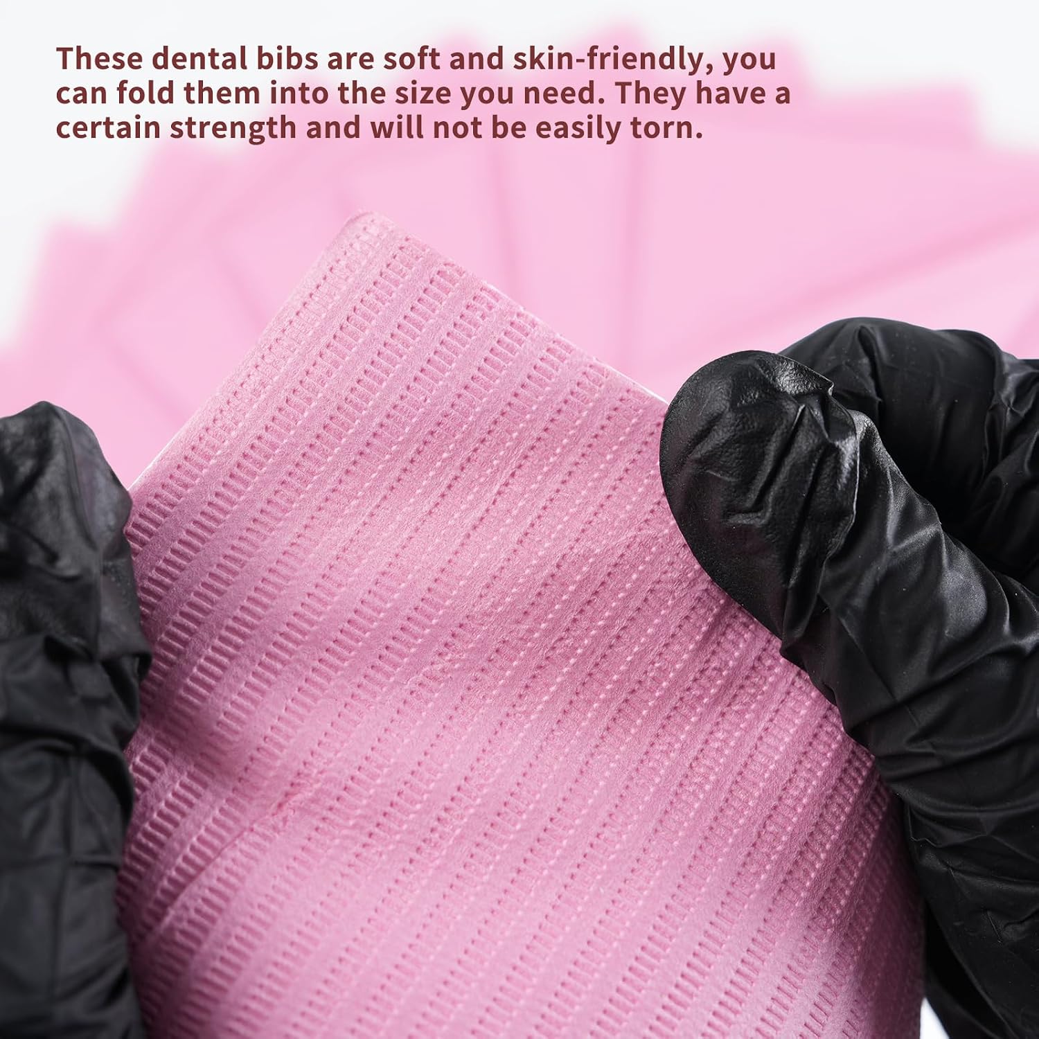 EZ TATTOO Dental Bibs Disposable 13"x18" - 250pcs 3 Ply Waterproof Tattoo Bibs Sheet for Nail Salon, Nail Tech Supplies and Lash Tech Must Haves for Tattoo Supplies and Dental Clinic (Pink)