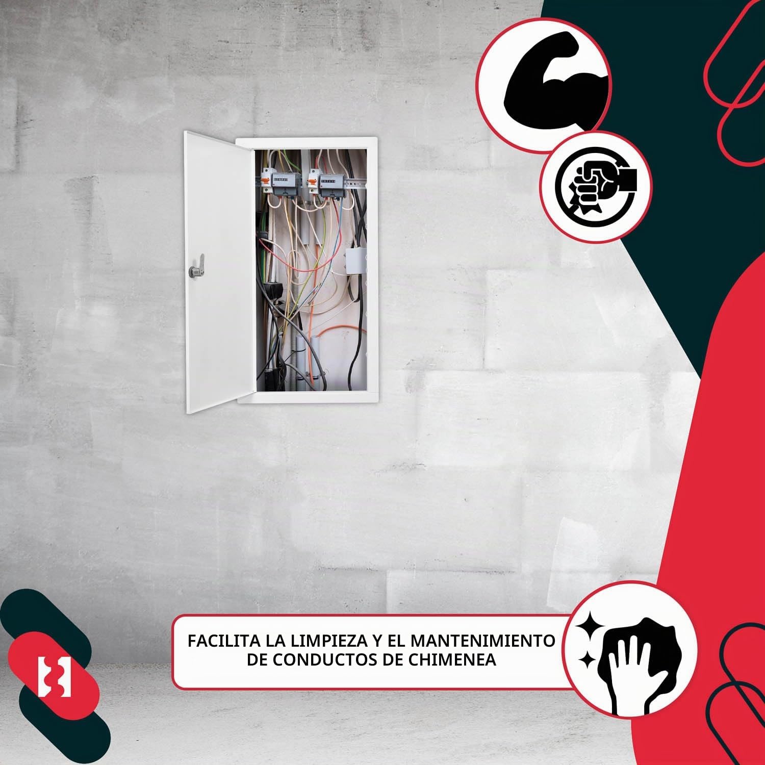 KOTARBAU® Puerta de inspección de 30 x 60 cm construcción en seco puerta de revisión con cerradura de llave caja de fusibles empotrada trampilla de revisión de acero galvanizado cartón yeso trampilla