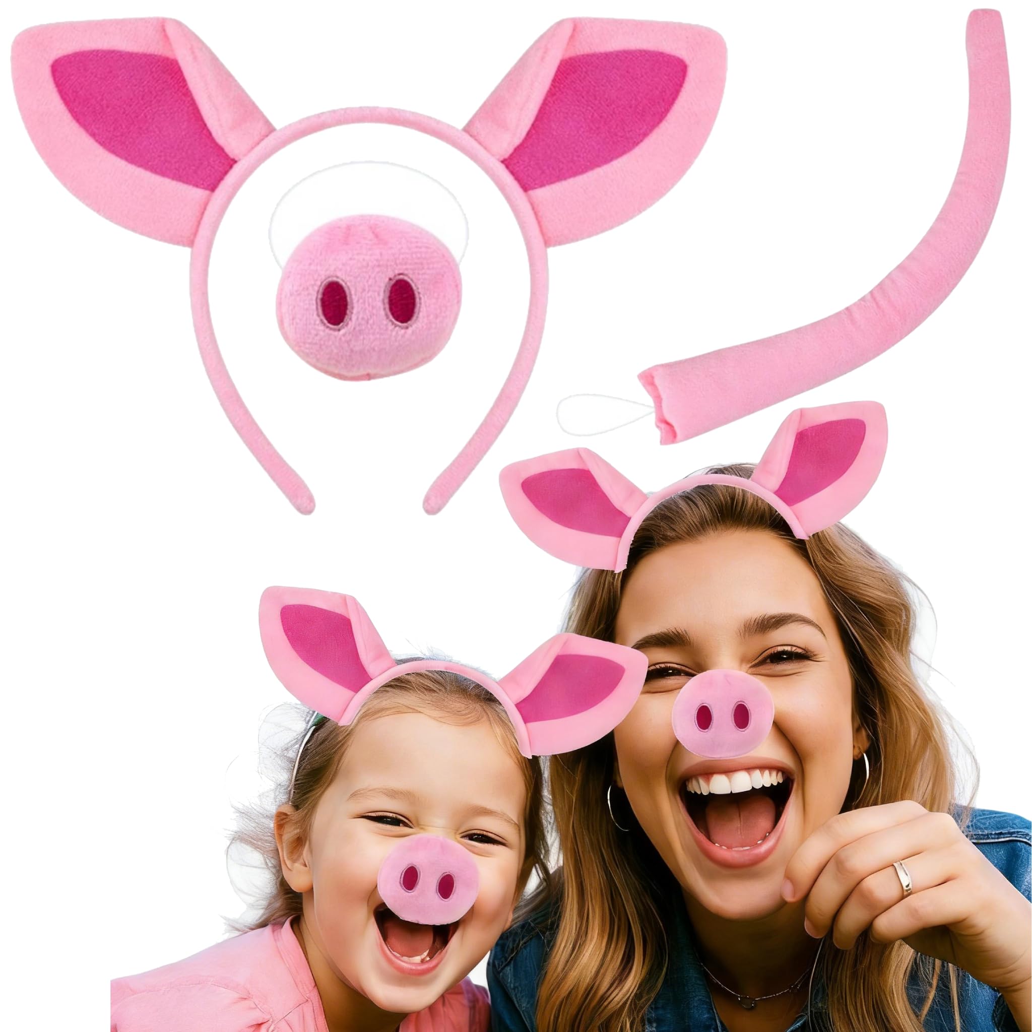 Kirei Sui Kids Pink Pig Headband Nose Tail 3pcs Costume