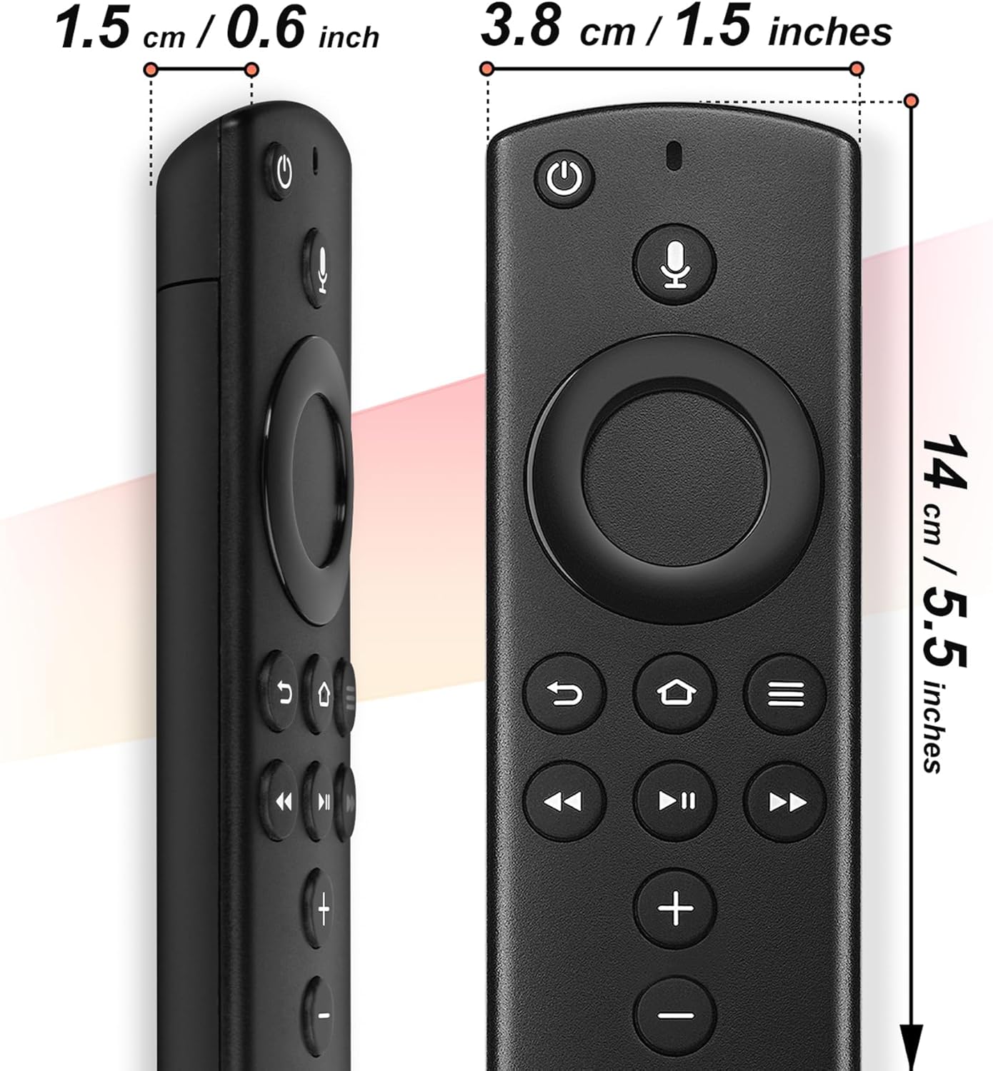 Replacement Voice Remote Control Fit for All Fires-Series TVs Stick & Cube, Smart Tv Stick Lite, Stick (2nd Gen), TV Stick 4K, TV Cube (1st/2nd Gen), Smart TVs 3rd Gen, for Hisense, TCL Smart TVs