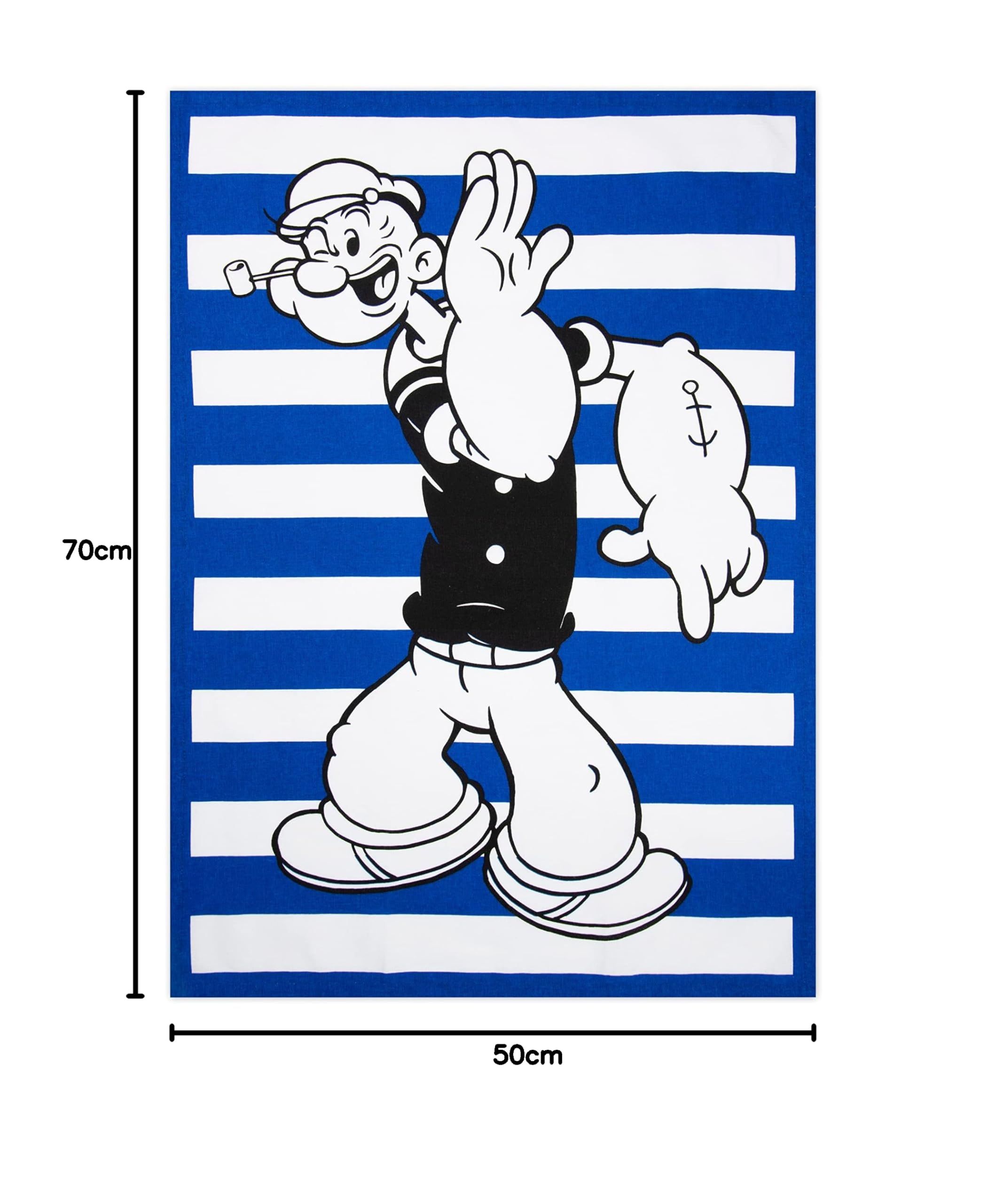 Excelsa Popeye Geschirrtuch, 100% Baumwolle, 70 x 50 cm, mit Knopfloch – Ansicht 4