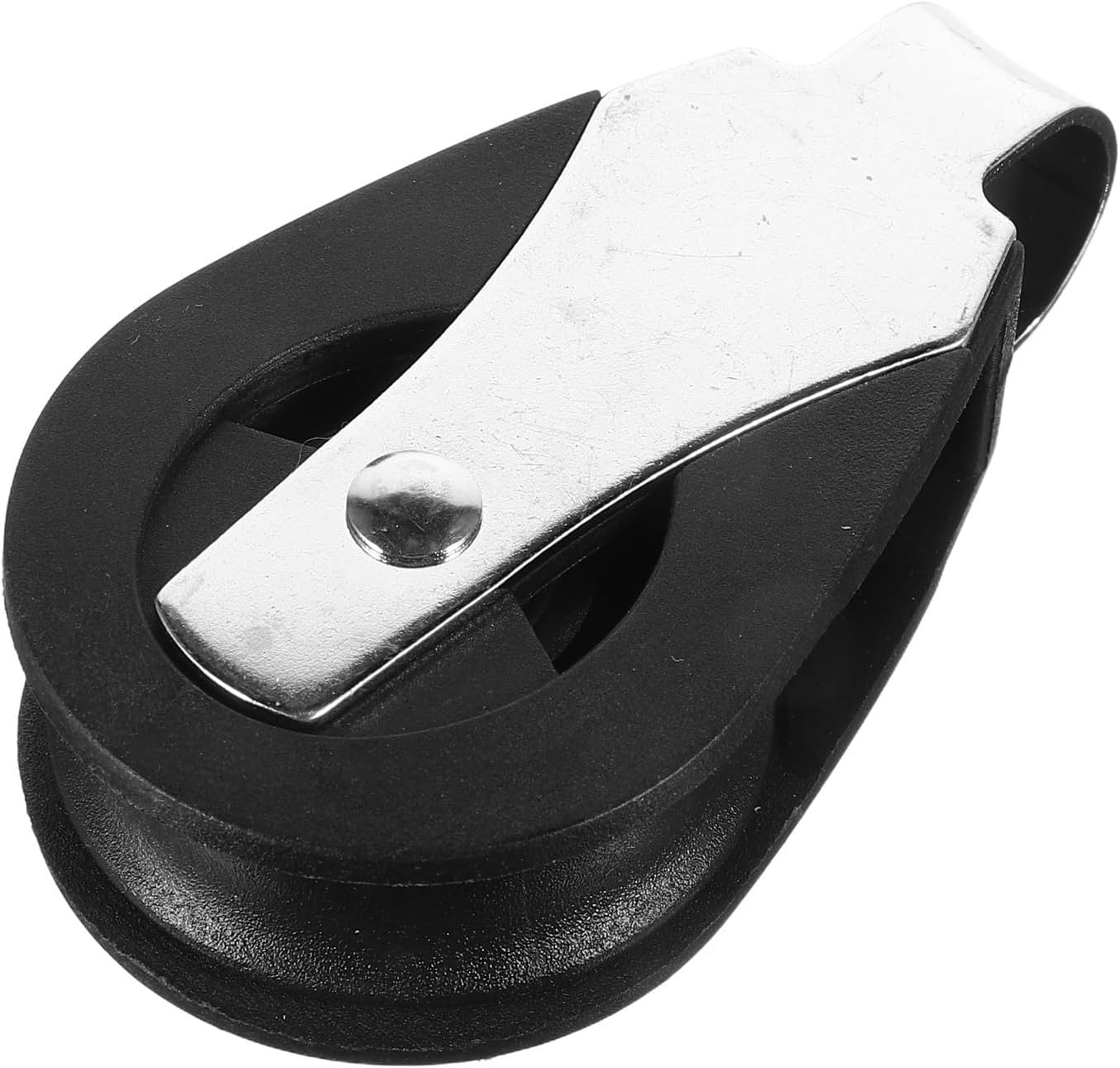 Nylon Pulley Block for Sailing with Stainless Steel Frame, Reliable Boat Deck Hardware for Marine Use, Efficient Rope Gliding Pulley Wheel for Sailboat Rigging