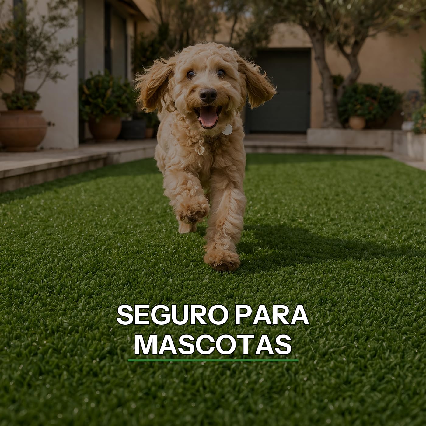 Rollo Césped Artificial 5 mm 2 x 5 m (10 m²), Alfombra Sintética para Interiores y Exteriores, Terrazas, Balcones y Jardín