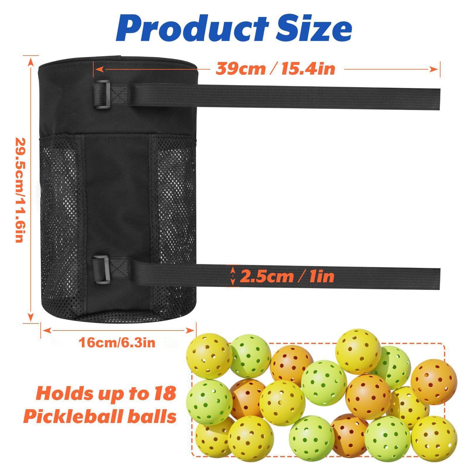 Borsa organizer per palline da pickleball, grande capacità, pieghevole, organizer per palline, per interni ed esterni, uomini, donne, ragazze, giovani, adolescenti, atleti, ciclisti, golfisti