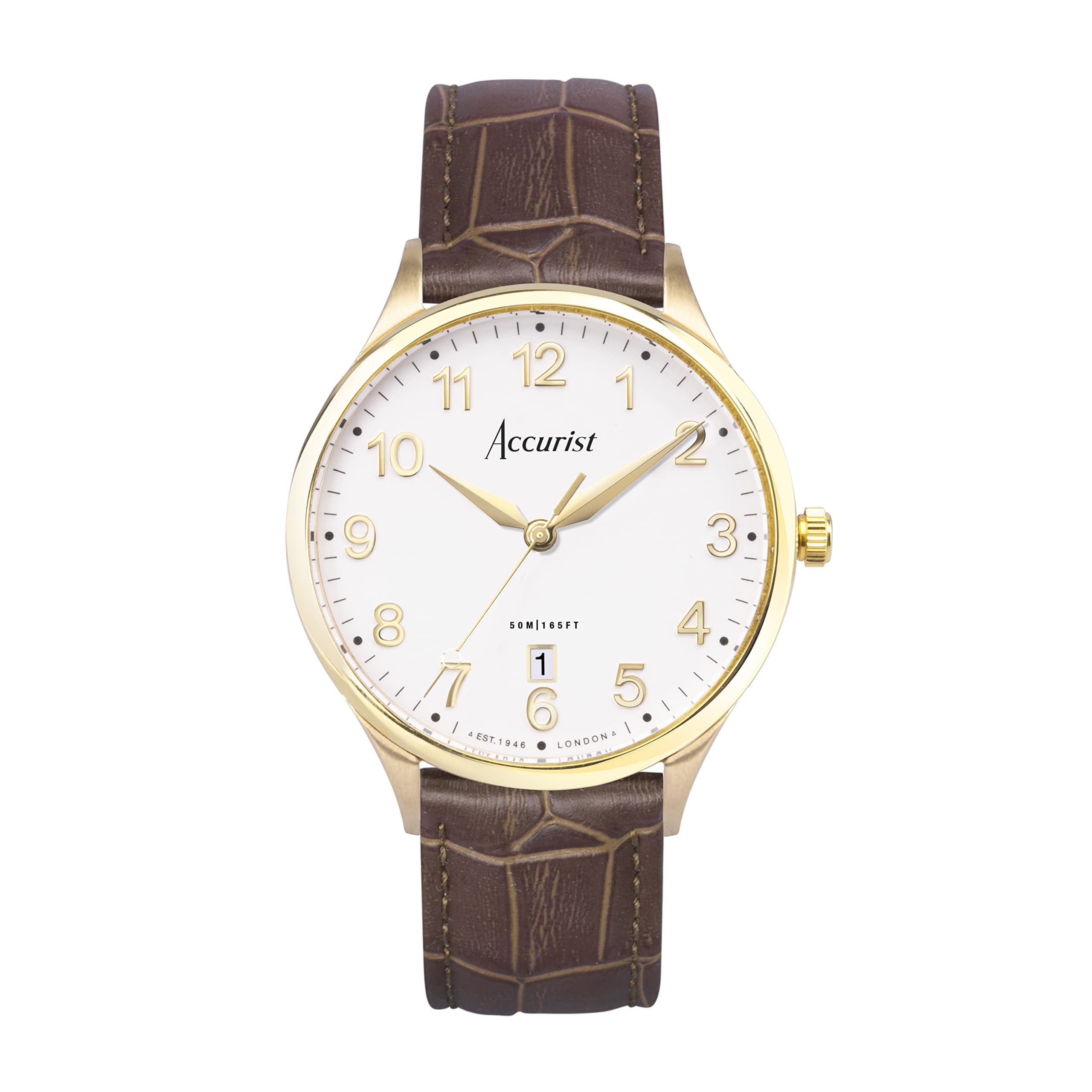 Accurist Orologio al quarzo da uomo classico da 37 mm con display analogico