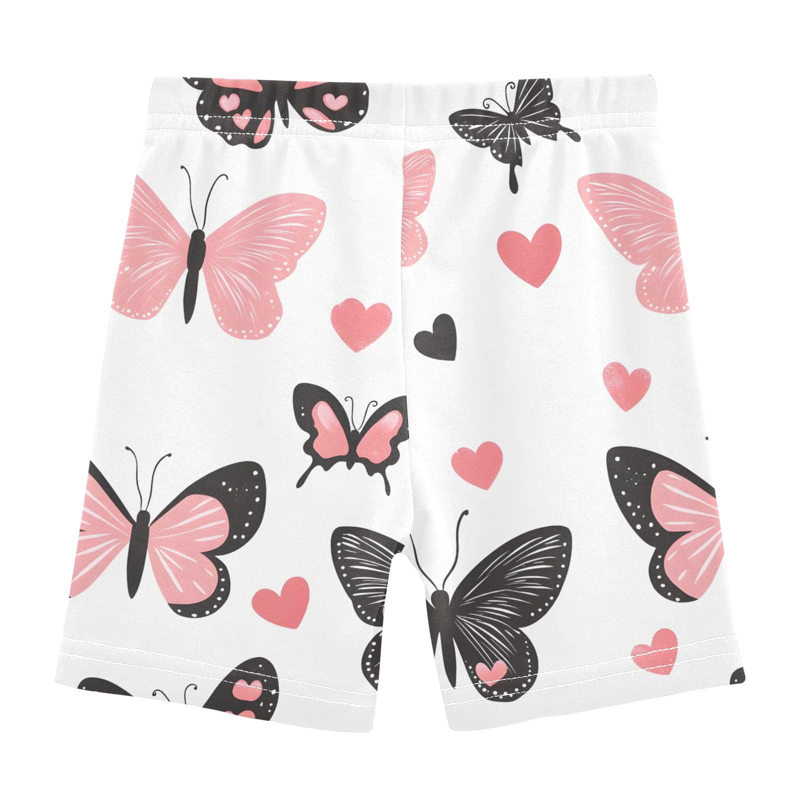 CHIFIGNO Cute Butterflies Cartwheel Shorts for Girls Bike Shorts Cotton Under Dress Dance Short Size 10
