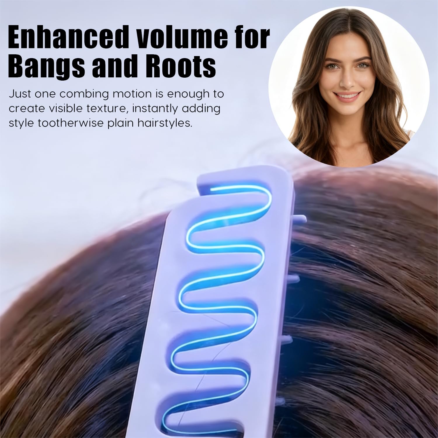 Pettine Texture, Pettine a Denti Larghi per Styling, Strumento per Volume alle Radici, Pettini per Acconciatura Pompadour Maschile, Accessorio per Toelettatura Frangia per Donna, Pettini Pick per