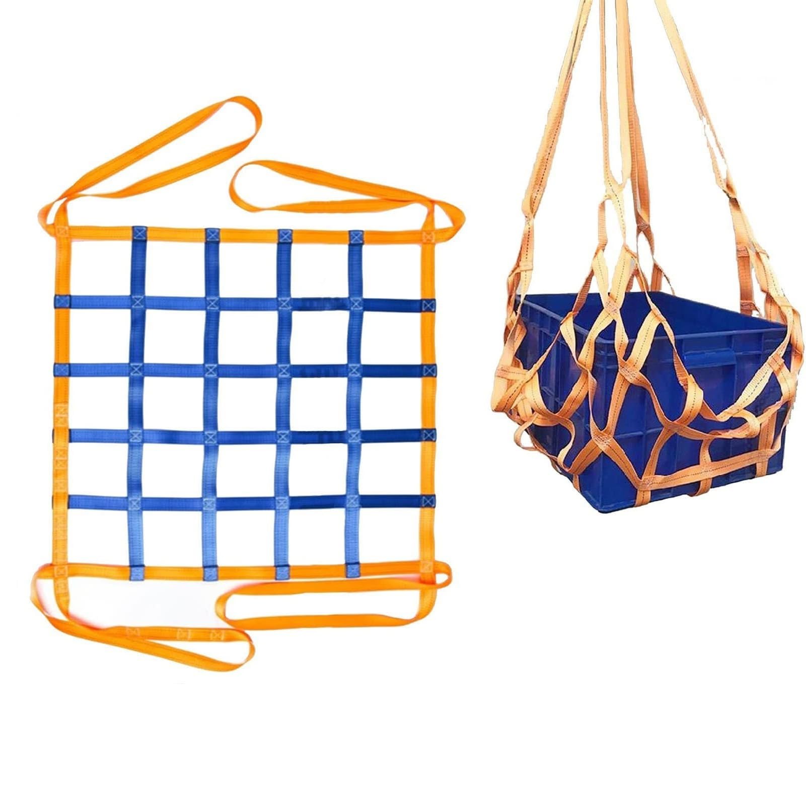 GDHKDDFL Nylon sling nets, Load 0.3-3.5 Ton, 10cm Square Mesh Tear Resistance, Cargo Net Hoist, Anti Strong Bearing Safety(1 X 1M/Mesh 10cm/Load 2t)