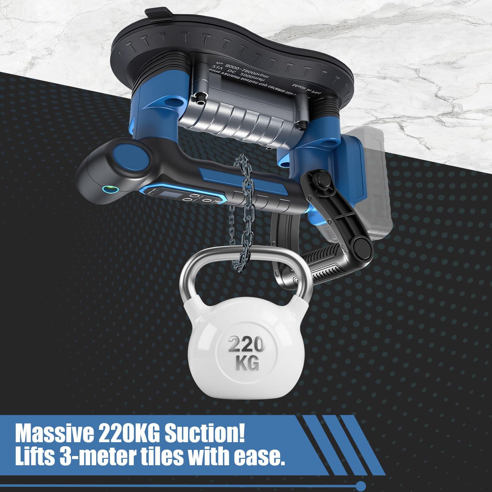 2-in-1 accu-tegelschudder, zuignappen voor Makita 18 V batterij (zonder
