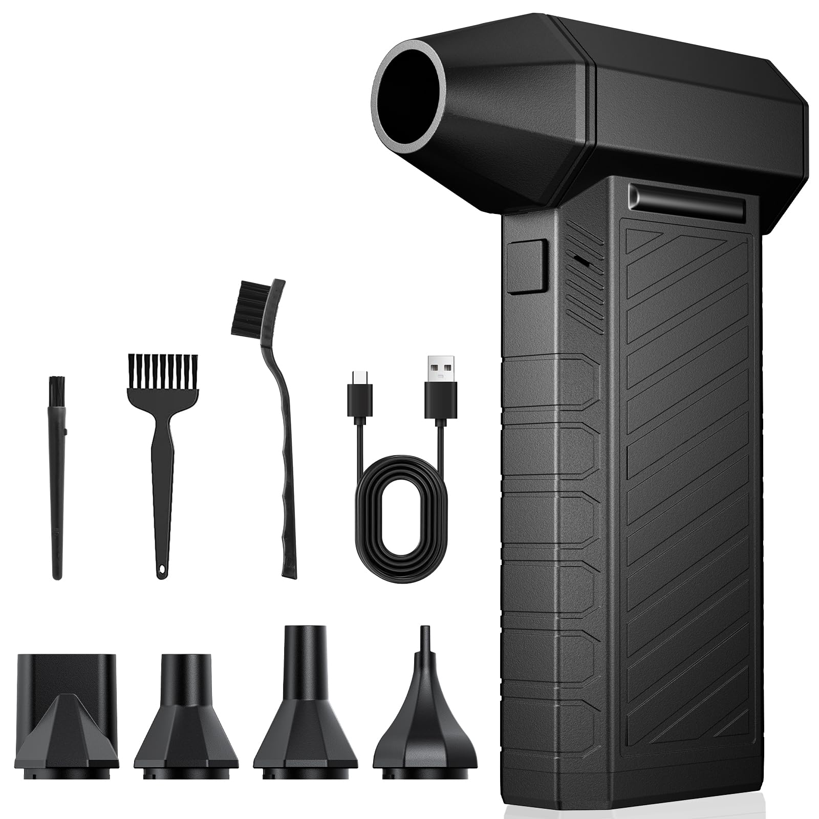 Elektrische Staubgebläse Druckluftspray, 150000 U/min Höhe Geschwindigkeit Dust Blower, Mini Compressed Air Duster PC Reinigungsset Mit 8000mah Akku für Laptop, Tastatur, Auto, Bürogeräte, Sofa