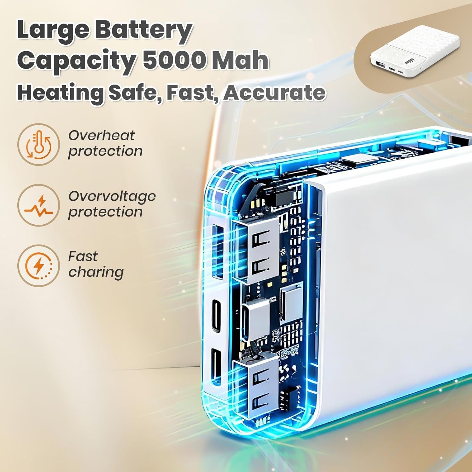 Heated Scarf for Women Men Rechargeable, Electric Heating Neck Warmer 5000mAh Battery 3 Levels, Christmas Gift - Image 4