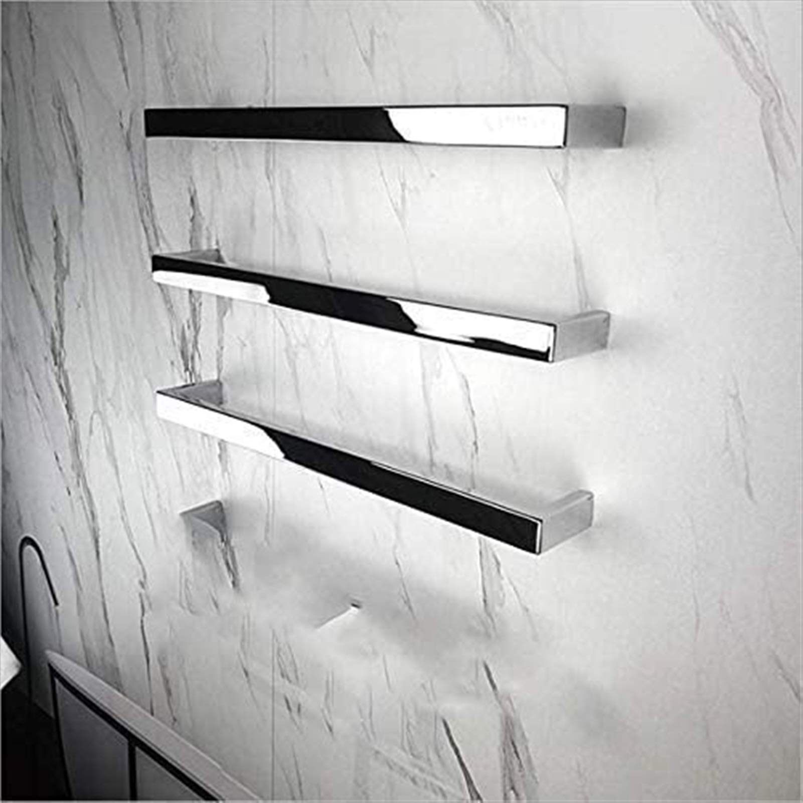 Heated Towel Rail Rails Luxurious Hotel Bathroom Heated Towel Rail, Square  Tube Mirror Polished Electric Towel Rack, Let You No Longer Feel The Cold  of The Towel (Size : 3bar) : Amazon.ca:
