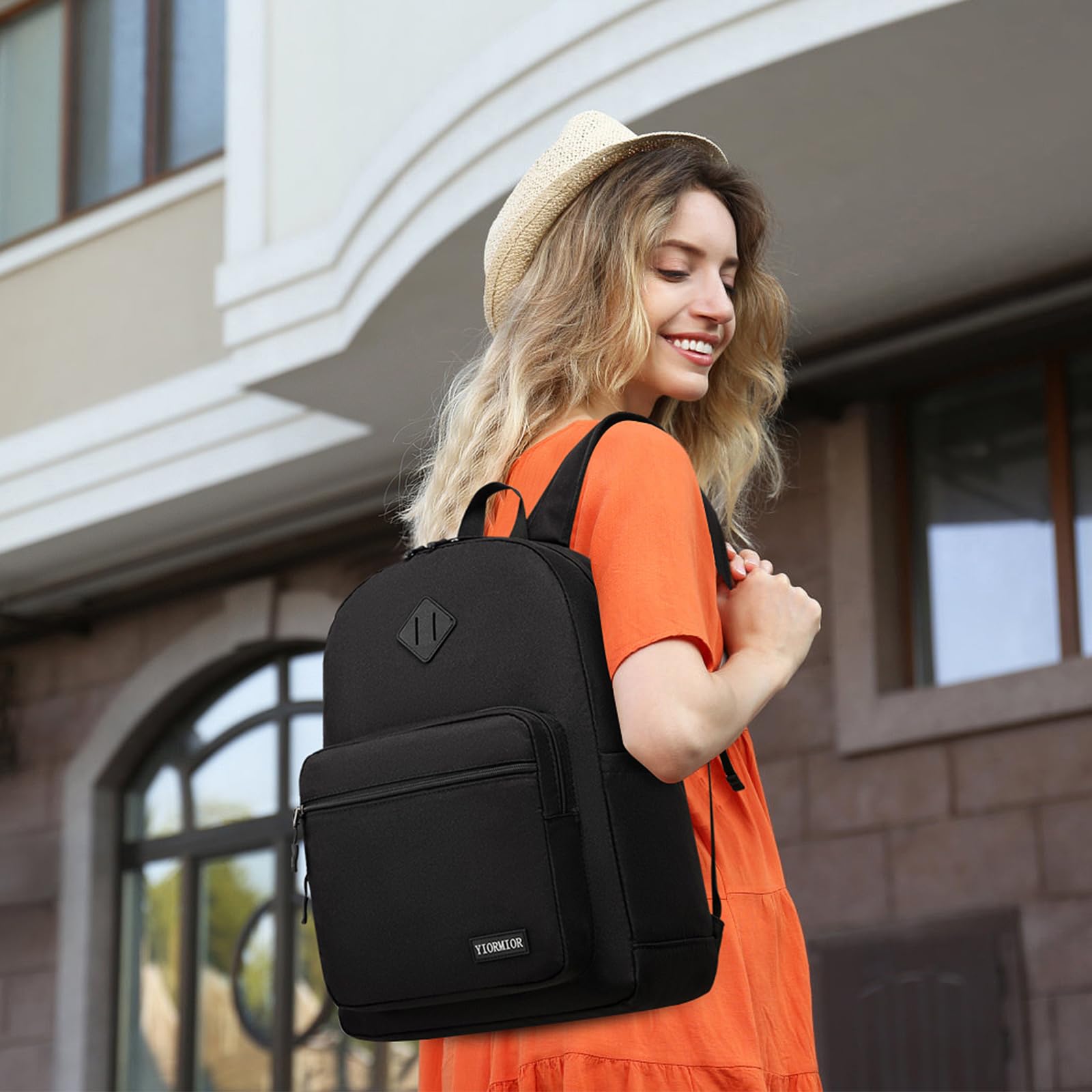 Zaino Scuola Superiore Media università Donna Uomo, Zaino Porta Pc Uomo con Porta USB Impermeabile