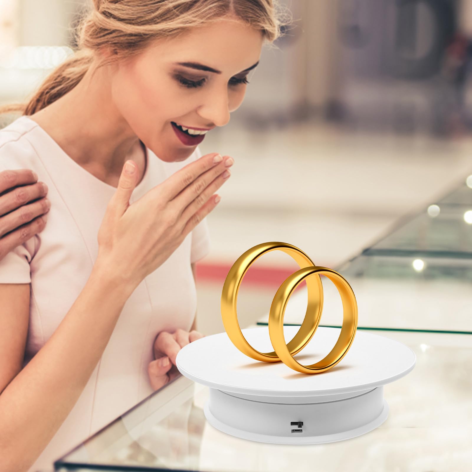 Expositor Giratorio Eléctrico de 360 Grados para Relojes y Coleccionables