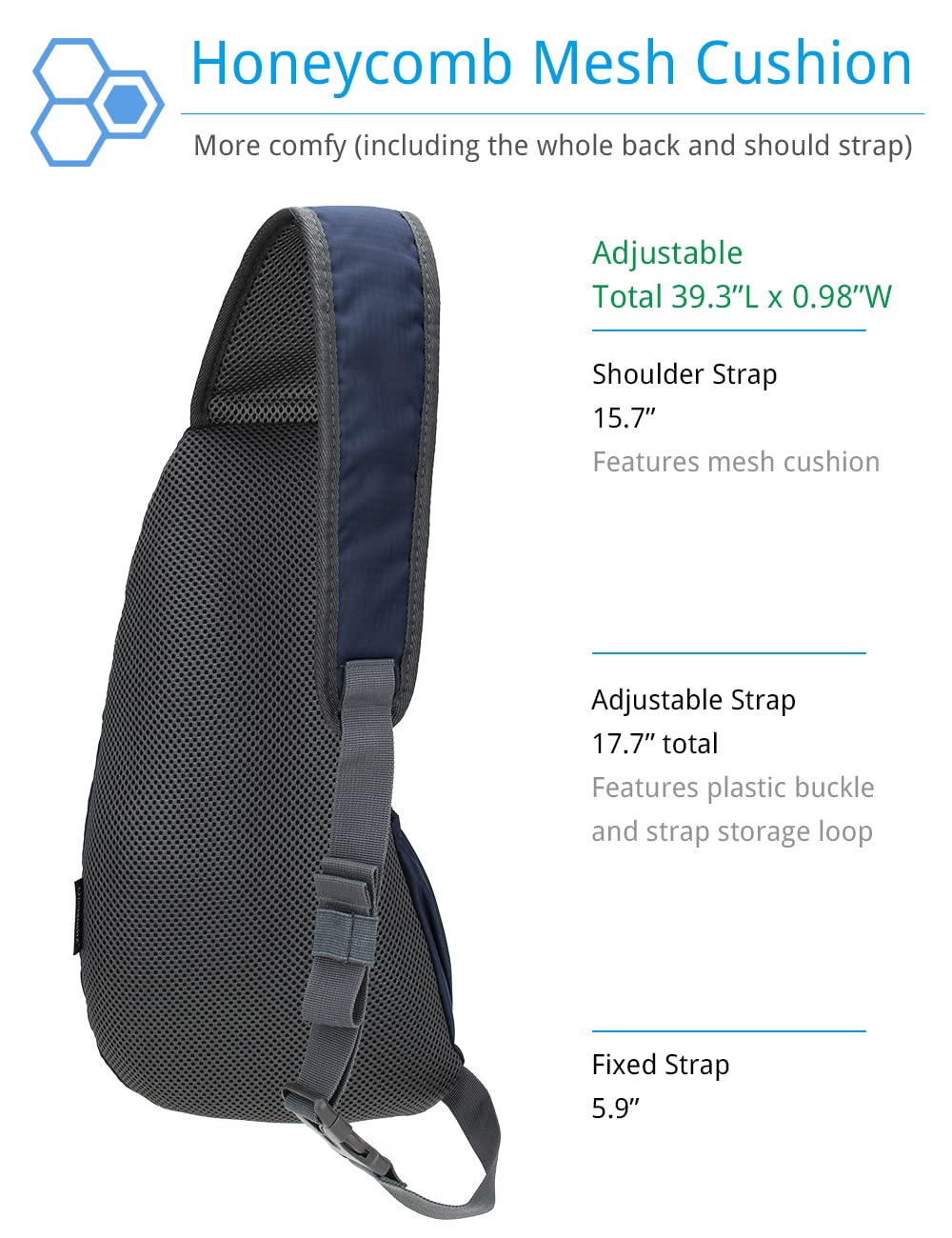 Sac De Poitrine Homme Saccoche Femme Bandouliere Sac Bandouillère Sac De Sport Petit Sac À Dos Slim Bag Sports Cyclisme Randonnée Sling Bags For Men Womens Small Backpack Rucksack Marine