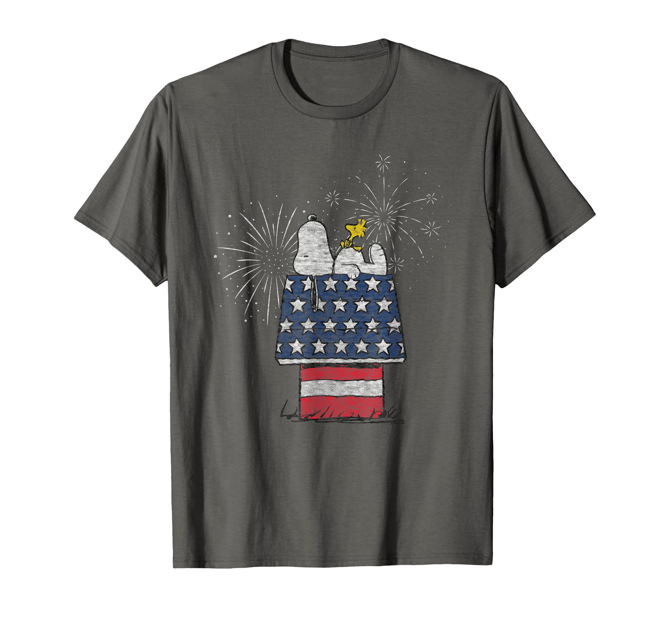 Peanuts - Snoopy Woodstock Patriotic July 4th House T-Shirt