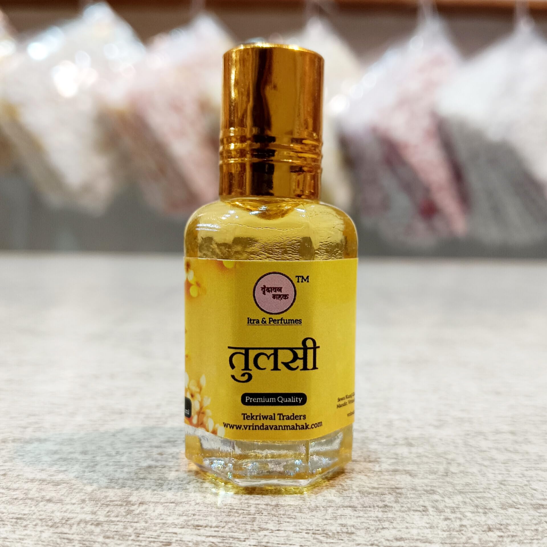 Tulsi Roll On Attar by Vrindavan Mahak | 12ml Sacred Tulsi Petal Aroma | Long Lasting Roll On Fragrance | Made in Vrindavan | Ideal for Pooja, Meditation & Daily Devotion-image-13
