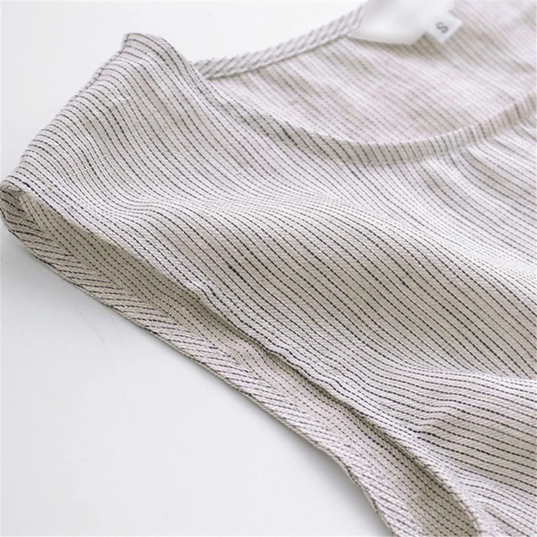 Ladies Retro Striped Vest Primavera ed estate Casual Traspirante Sottile Top