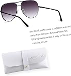 ANDWOOD Oversized Aviator Sunglasses for Women Men Big Large UV Protection Fashion Sun glasses