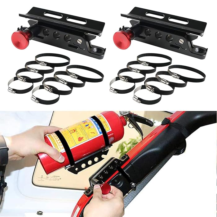 Buy RONGZHI 2 Pack Fire Extinguisher Mount Vehicle Roll Bar Fire