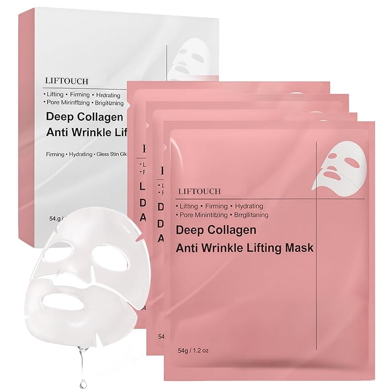 Máscara facial noturna de colágeno Liftouch, pacote com 4