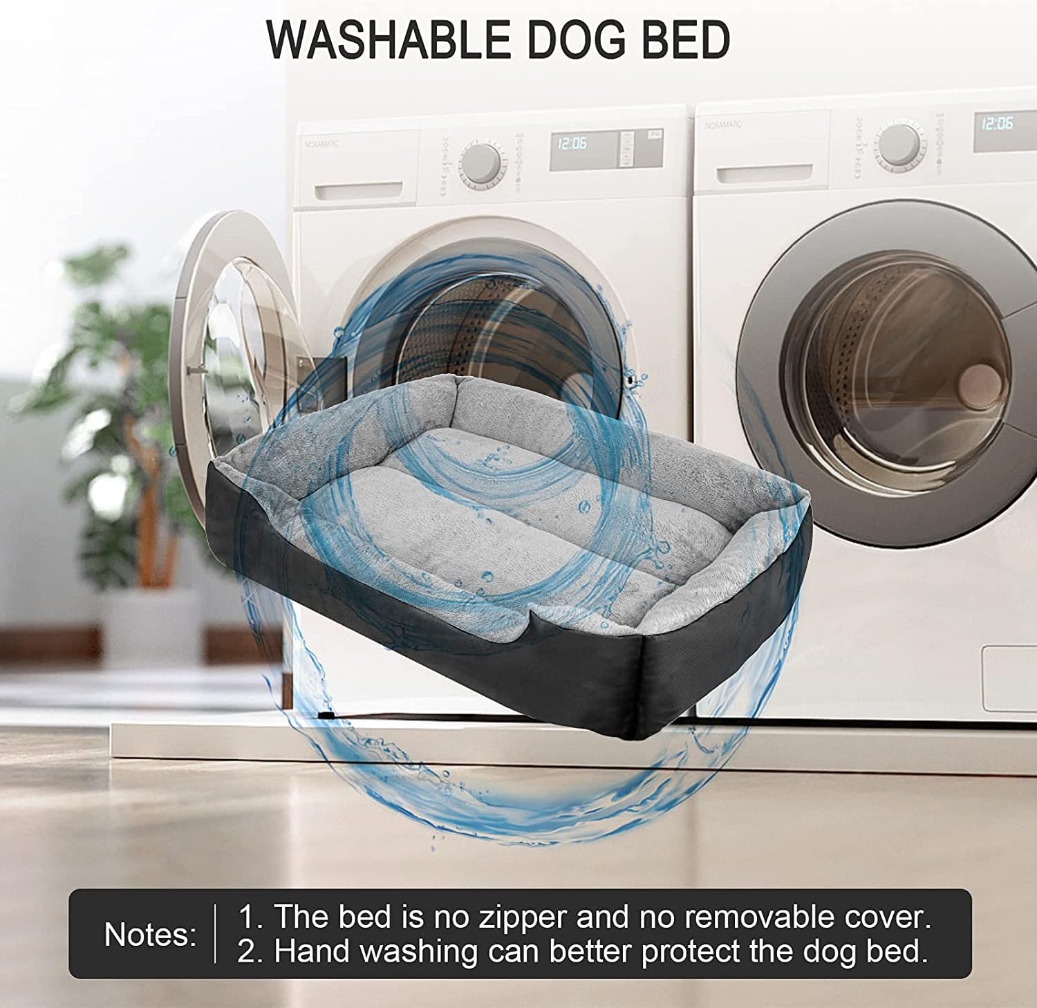 Dog Bed for Medium Dogs, Warming Washable Rectangle Pet Bed, Large Dog Bed with Waterproof Bottom for Large Dogs(28/31/37 inch)