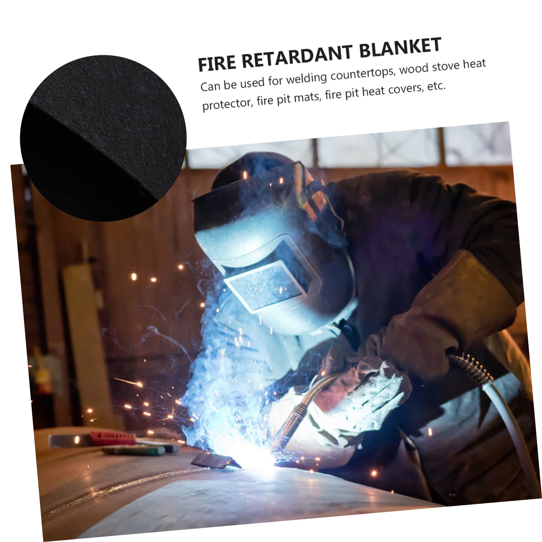 KALLORY Fire Blanket Made Usa Cuttable Fire Blanket Heat Resistant Material Fabric