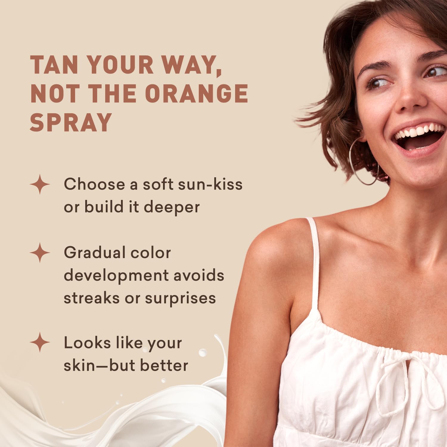 Sunless Tanning Lotion - Light to Medium tones | Indoor Self- Tanner | Body Tanning Lotion | Sun- Kissed Glow| Bronzer Lotion For All Skin Types |Just Nutritive | 8 Oz