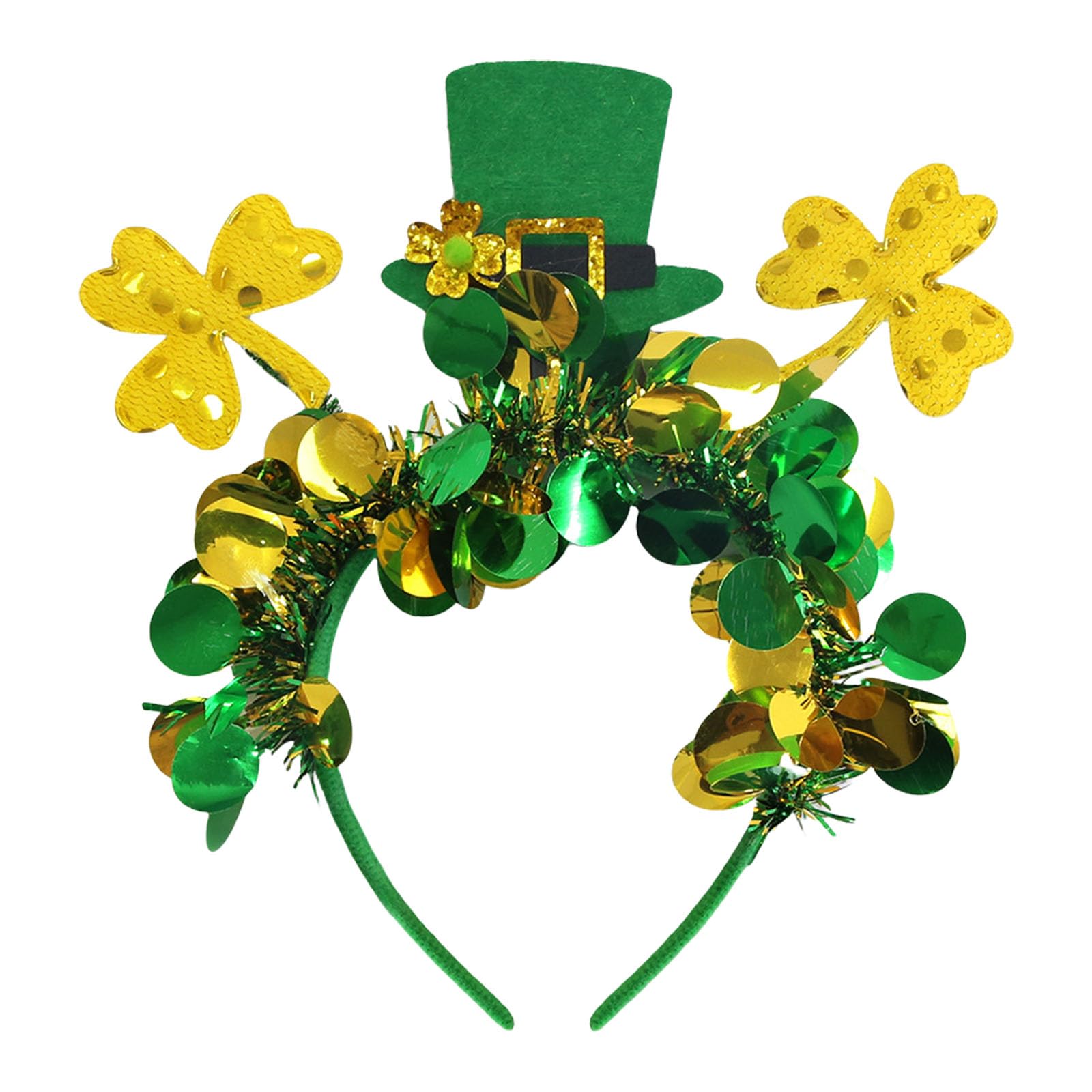 Jazuaiao Irish Festival Headband with Green Party Stripes Fun Hair Accessory for Patrick ' s Day Irish-themed Event Headbands