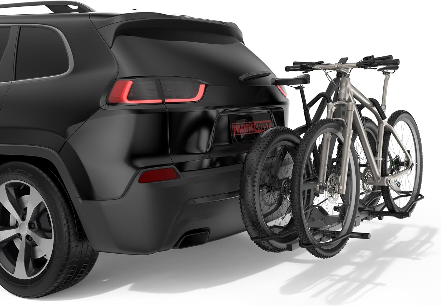 Bike Rack for Car & SUV - 2'' Hitch or Trucks/RV | 160lb Heavy-Duty Car Bike Rack, E-Bike & Fat Tire Ready (5'') | Foldable, Tilt-Away, Anti-Rattle Lock, No Extra Tools Needed