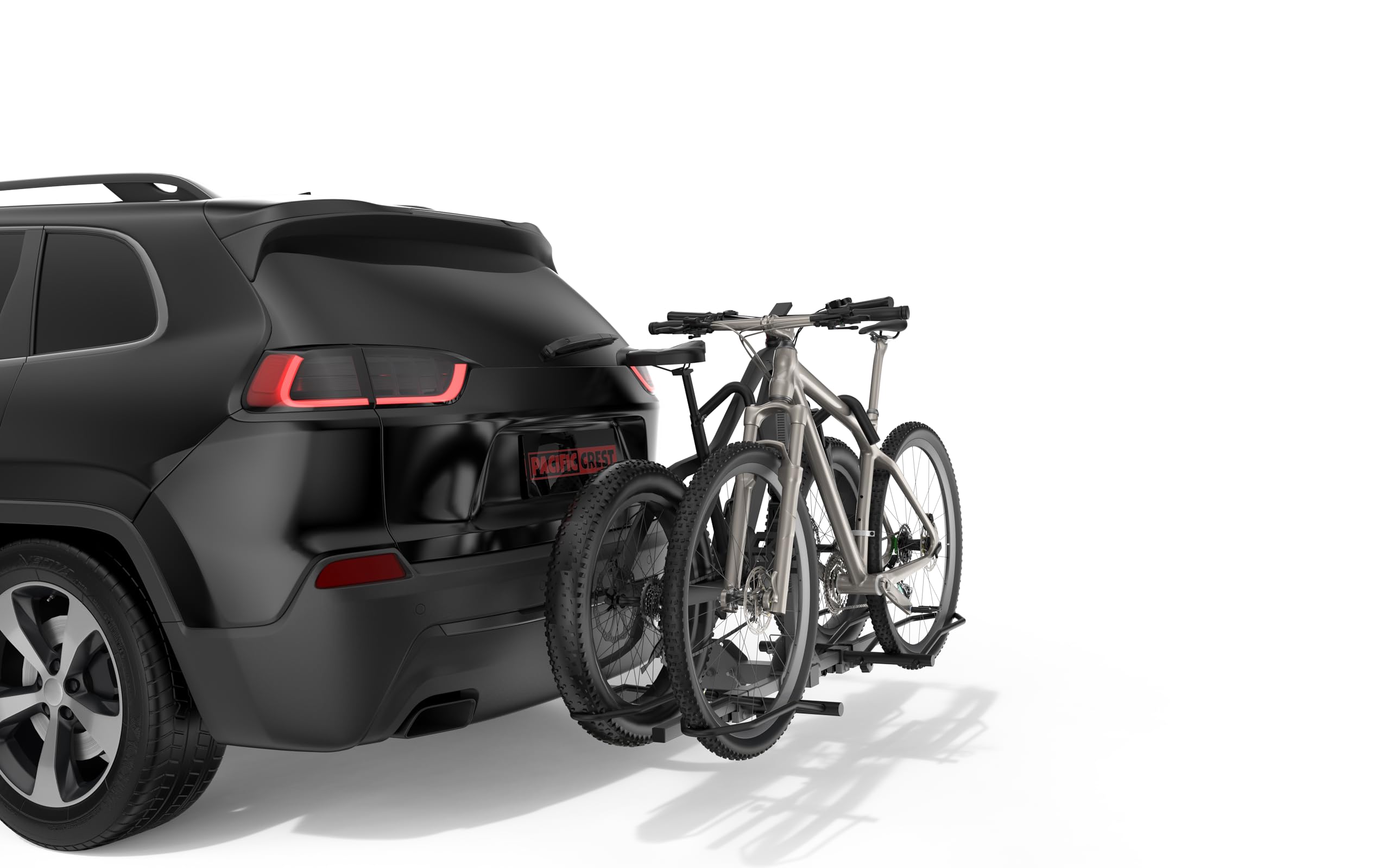 Bike Rack for Car & SUV - 2'' Hitch or Trucks/RV | 160lb Heavy-Duty Car Bike Rack, E-Bike & Fat Tire Ready (5'') | Foldable, Tilt-Away, Anti-Rattle Lock, No Extra Tools Needed