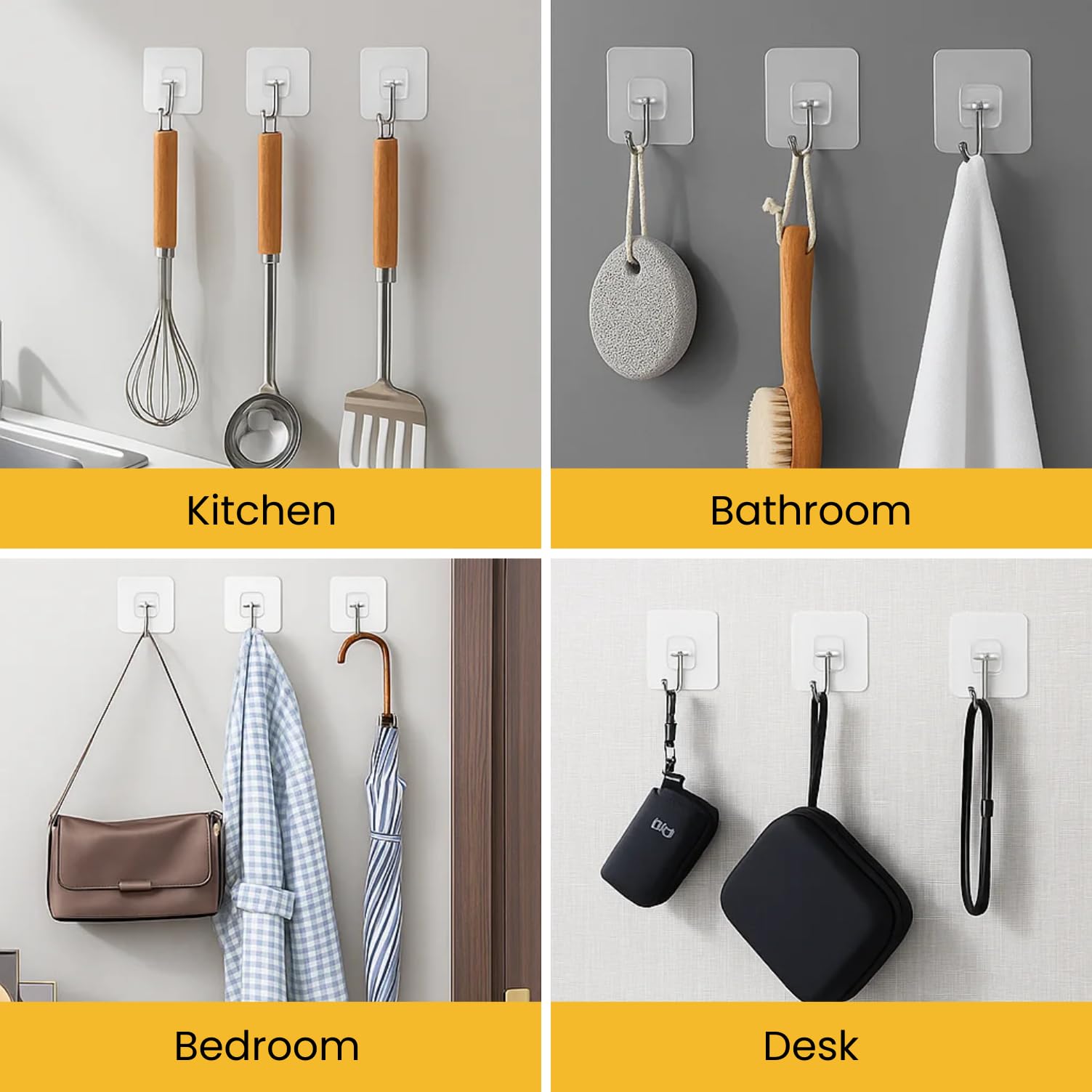 Zulaxy Big Wall Hooks - Strong Adhesive, No Drilling -2