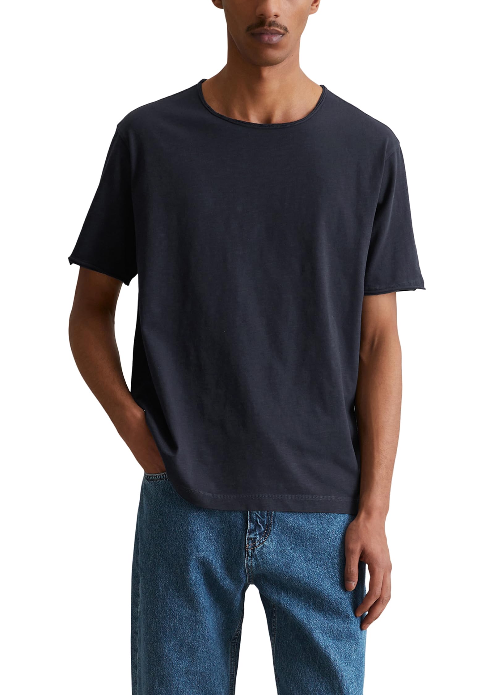 Marc O'polo Men's True Navy Marc Oߴpolo Denim Relaxed Fit Organic Cotton T-Shirt, Blue (True Navy), Xl