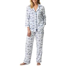 Carole Hochman Womens 3/4 Sleeve Pajama Top & Matching PJ Pants Set - 100% Cotton Jersey - Lightweight Sleepwear & Loungewear