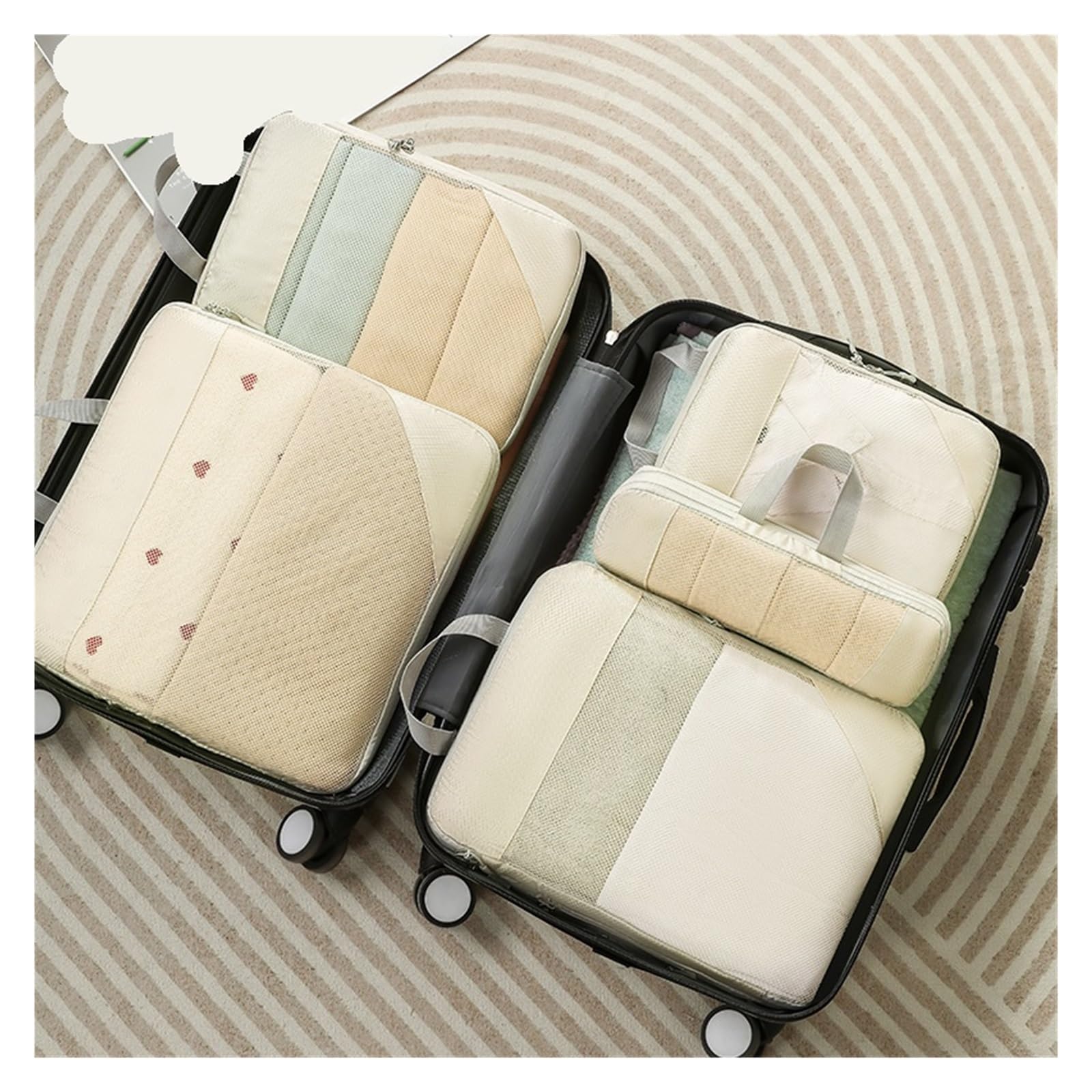 Generico Cubi da imballaggio a compressione for valigie Accessori viaggio Organizzatori espandibili Organizzatore leggero(4)