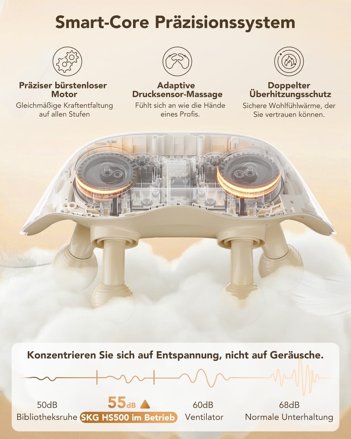 SKG® Das Original Shiatsu Nacken- und Schultermassagegerät mit Wärme, HS500 | Elektrisches Massagegerät zur Nacken Entspannung Ähnliche Handmassage Geschenk für Männer und Frauen ideal für Zuhause & Büro