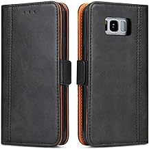 Bozon Samsung S8 Plus Protective Leather Wallet Case with Card Slots, Stand Function, Magnetic Closure for Samsung Galaxy S8 Plus (Black)