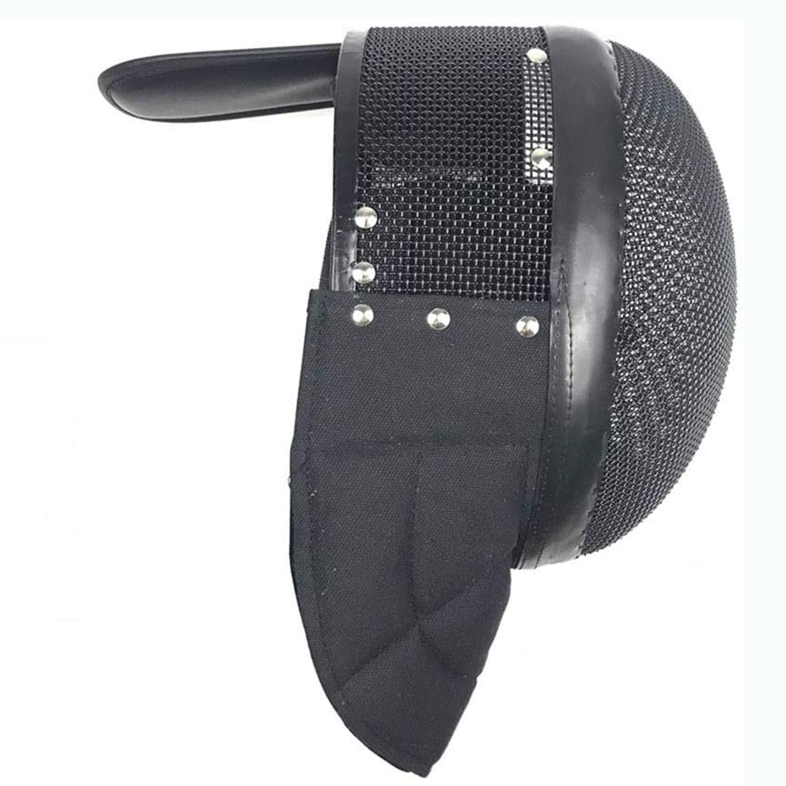 Fechttrainer-Helm Fechttrainer-Mütze (mit Abnehmbarem Futter) 1600N Fechttrainingsgeräte (Dicke : Black, Size : L)
