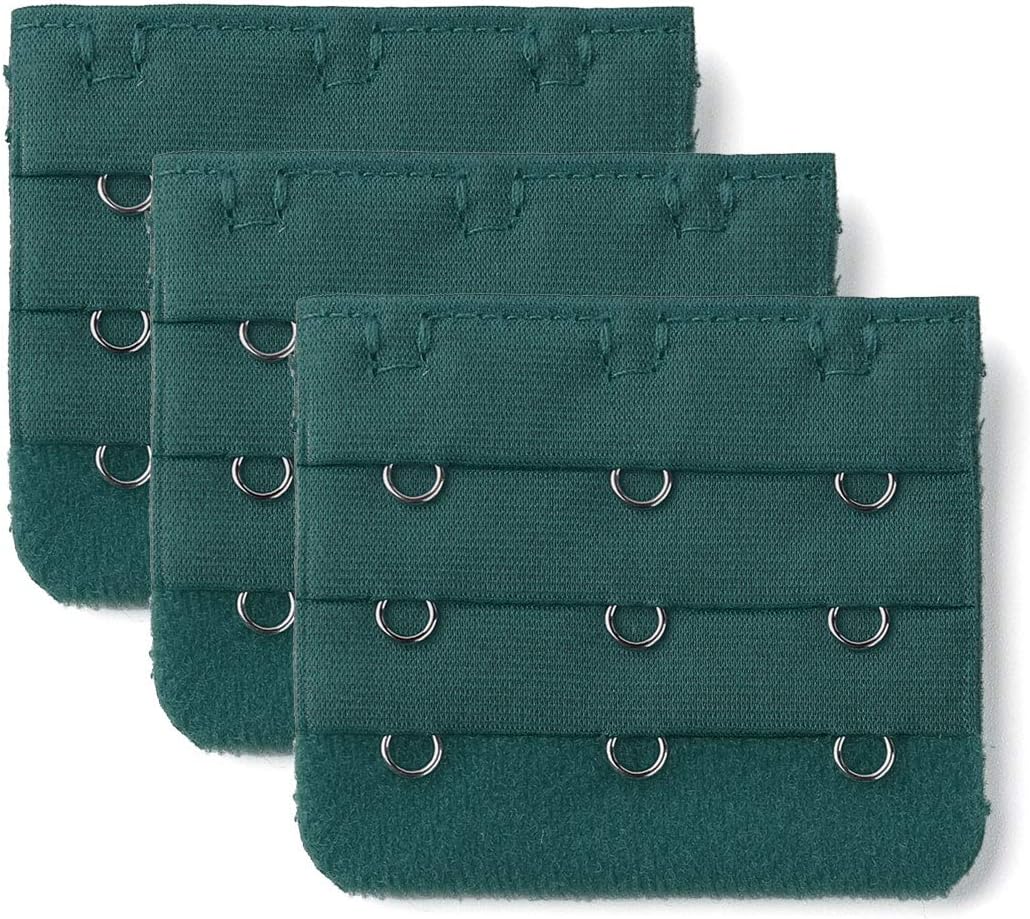3 Hook 3 Row Stretchy Bra Strap Extenders Buckle Hooks Bra Band for Women