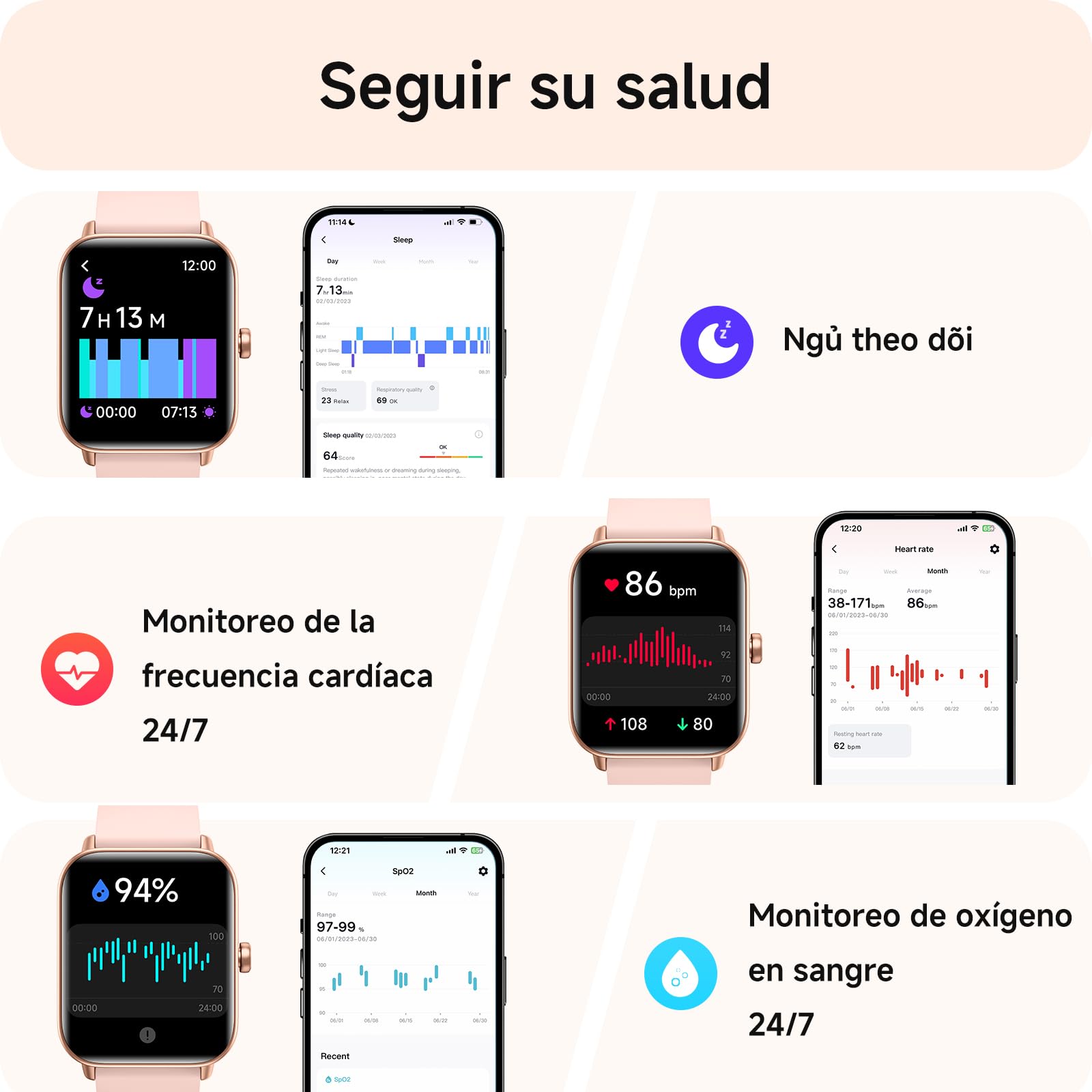 aeac Reloj Inteligente Mujer con Llamadas,Whatsapp Notificaciones, 1.8" Smartwatch Mujer y Voz de Alexa,120+ Modos Deportes IP68 SpO2/Pulsómetro/Monitor de Sueño Relojes para iPhone Android